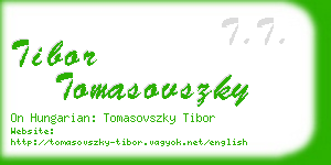 tibor tomasovszky business card